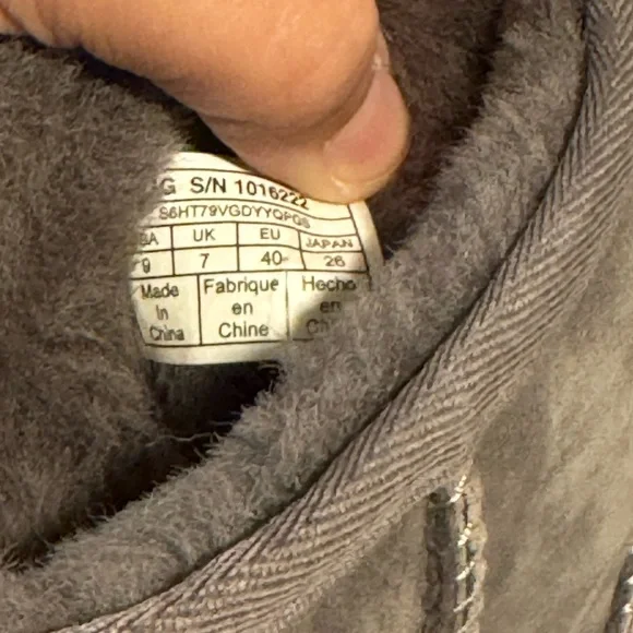 UGG Cozy Gray Suede Ankle Boots - Picture 6 of 6